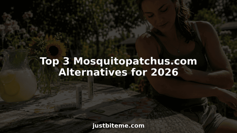Woman applying natural bug bite relief balm outdoors