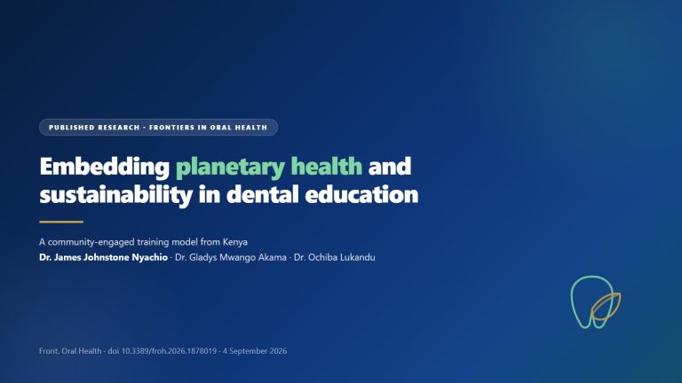 Kenyan Study on Planetary Health in Dental Education Published in Frontiers in Oral Health