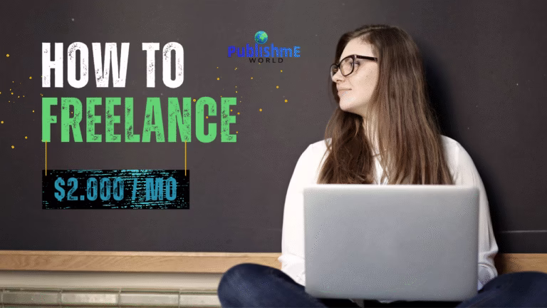 A person working on a laptop with icons representing freelancing, e-commerce, and digital income streams