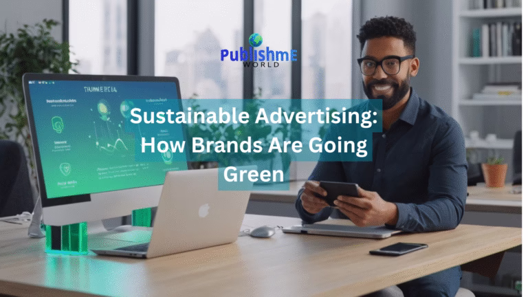 Eco-conscious brand campaign showcasing sustainable advertising practices with digital and print media in 2025