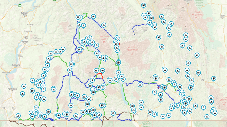kootenay map of the works