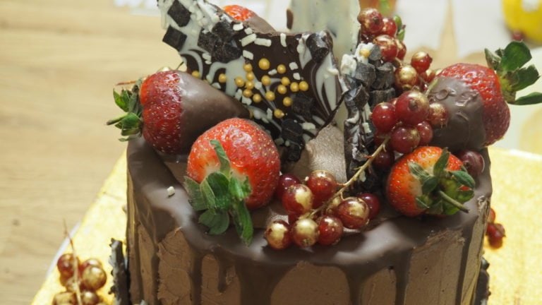 Festive chocolate cake