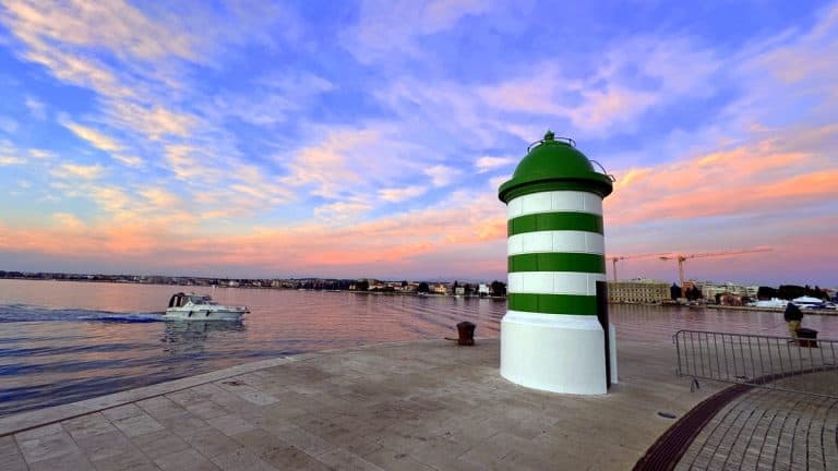 Zadar Port at sunset