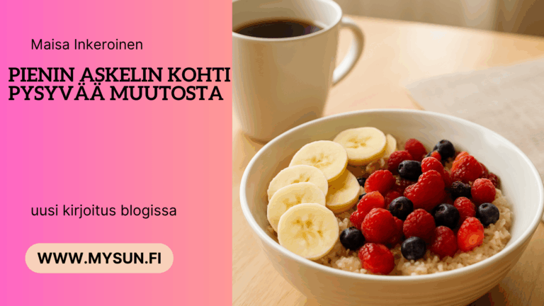 Pienet muutokset vievät pisimmälle