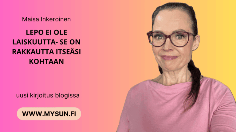 Miksi lepo ei ole laiskuutta?