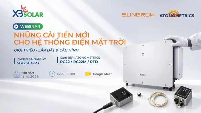 Giới thiệu - Lắp đặt & Cấu hình Inverter SUNGRO SG125CX-P3 và Cảm biến ATONOMETRICS RC22/RC22M/RTD | XBSOLAR