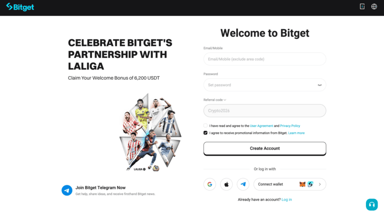 Bitget Referralcode Crypto2026 Rewards Screenshot und Beweise