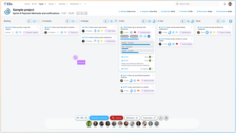 Elix - Scrum Dashboard