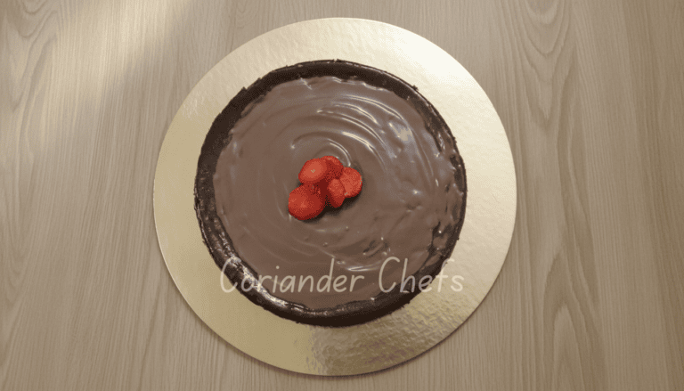 Chocolatey Cheese cake with strawberry toppings
