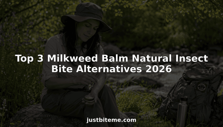 Woman applying natural insect bite balm outdoors