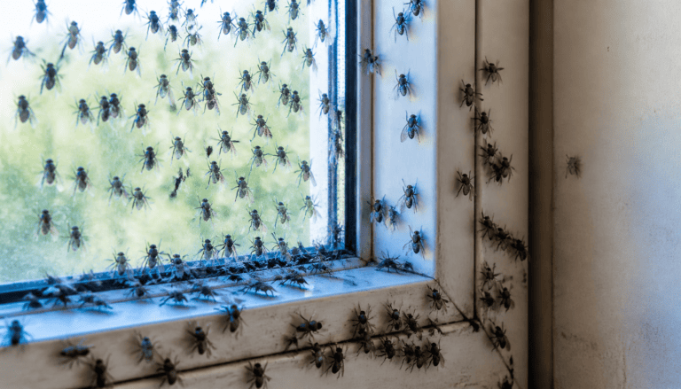invasion de mouches sur les fenêtres