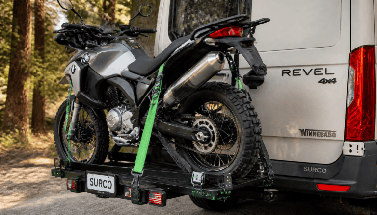 porte moto sur camping car