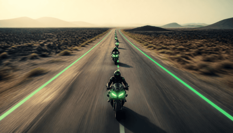 effet d'accordéon moto