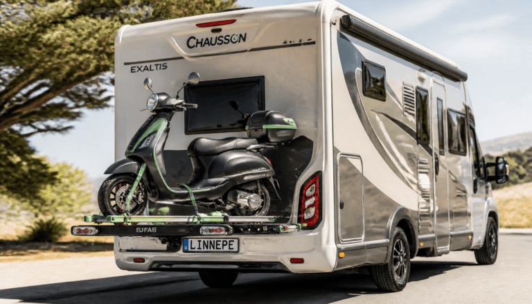 porte scooter sur camping car