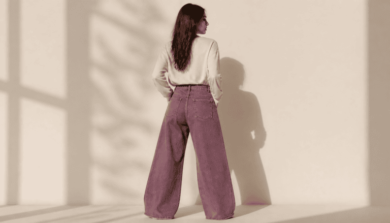 jean wide leg femme