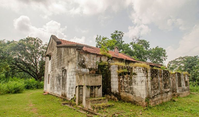 dilapidated house in McCluskiegunj