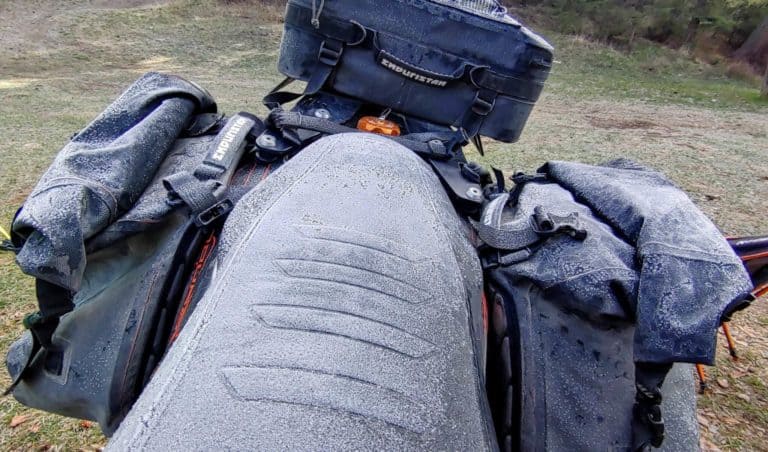 Frost on a motorcycle