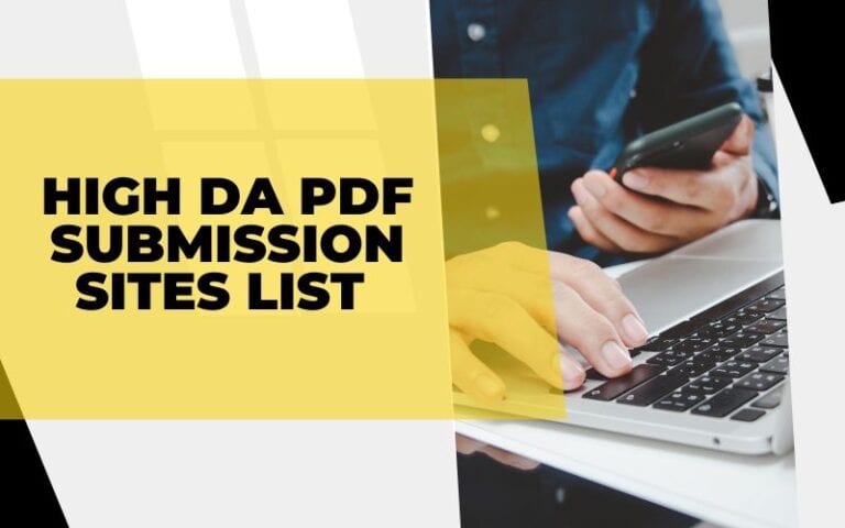 PDF submission sites list for SEO backlink building 2026