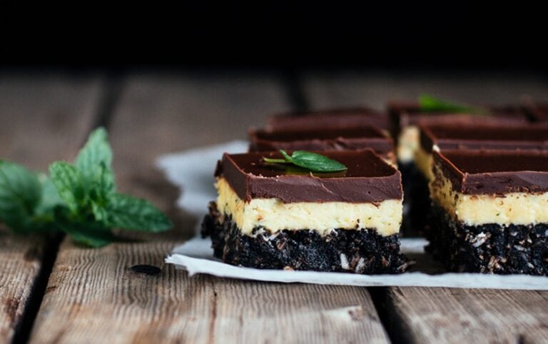 Canadian Recipe: FRESH MINT NANAIMO BARS by Kelsey Siemens