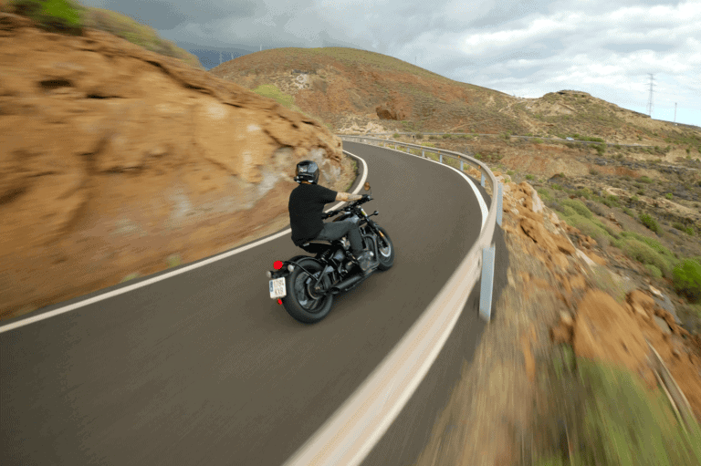 Rodaje de moto con dron