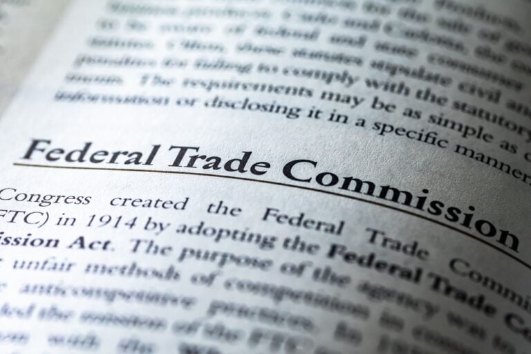 "Federal Trade Commission" on a newpaper