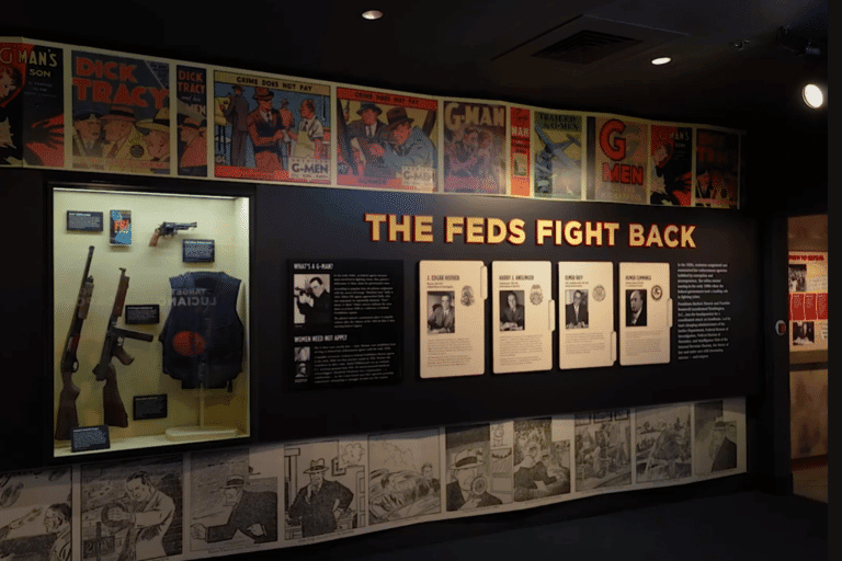 Exhibit "the feds fight back" in the mob museum