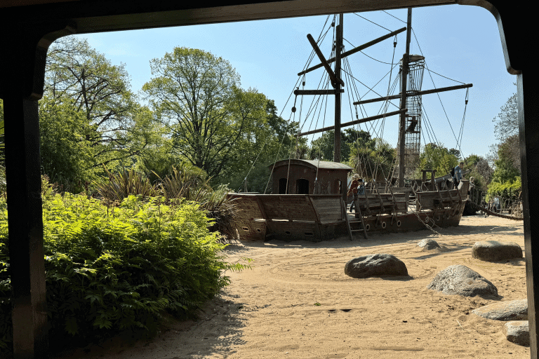 Pirate ship playground structure at Diana memorial playground