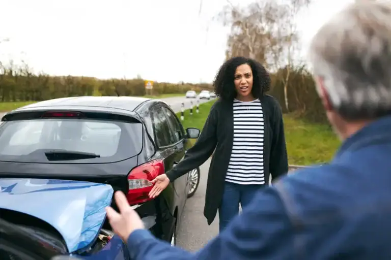 Diskussion nach dem Zusammenstoß