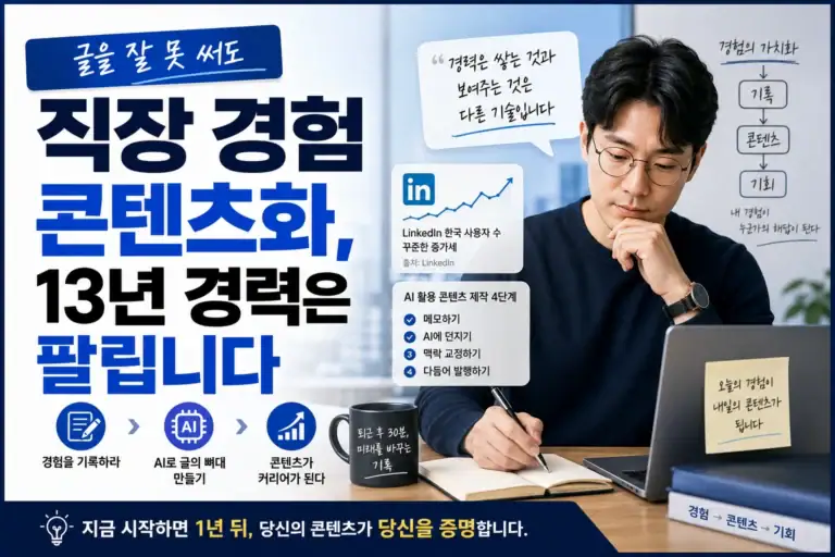 직장 경험 콘텐츠화, 글을 잘 못 써도 10년의 당신 경력은 팔립니다