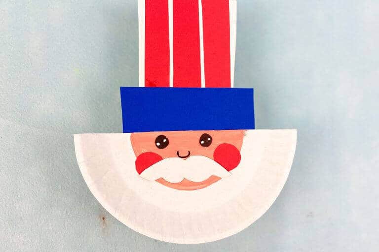 uncle sam paper plate craft