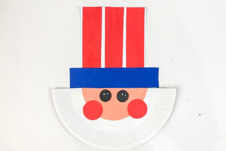 uncle sam paper plate craft