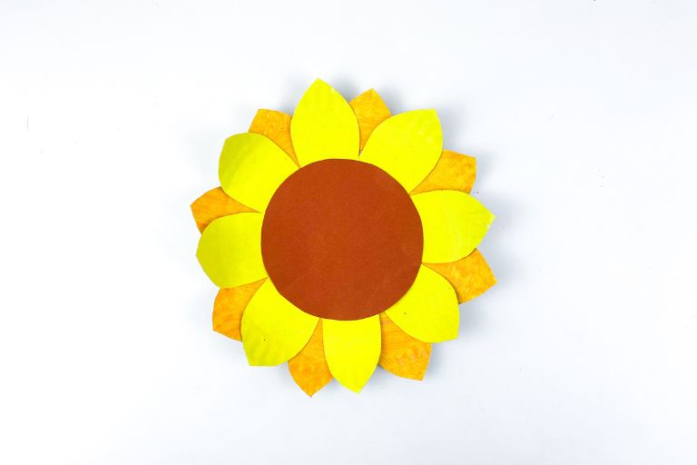 paper plate sunflower