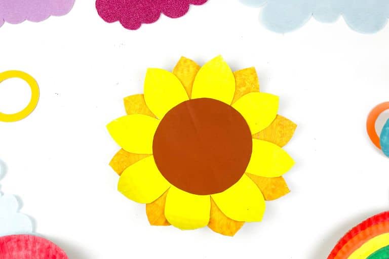 paper plate sunflower craft