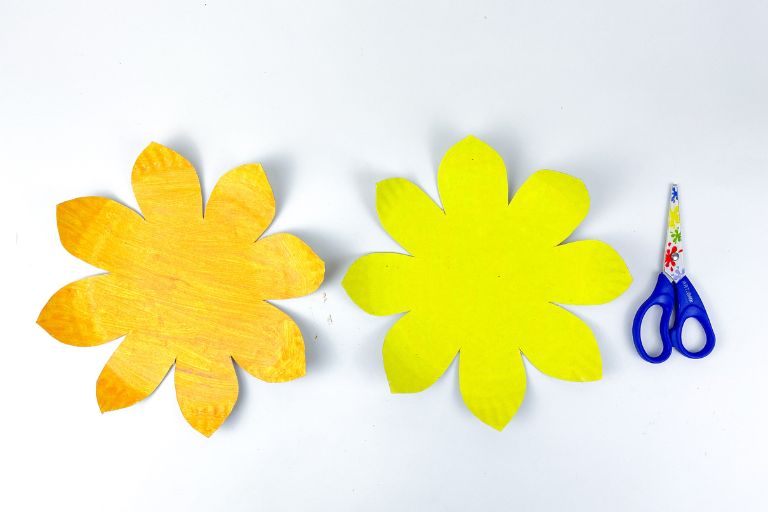paper plate sunflower craft for kids