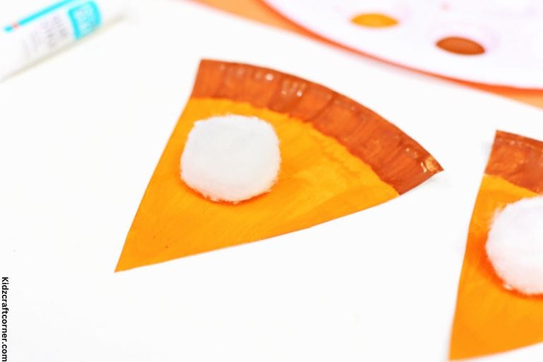 pumpkin pie craft with whip cream