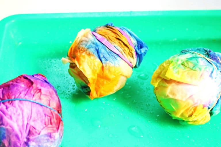 rubber band around egg