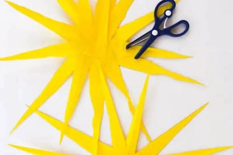 yellow paper sun craft