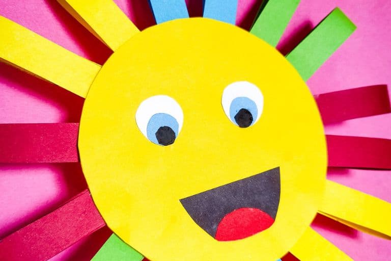 rainbow sun paper craft