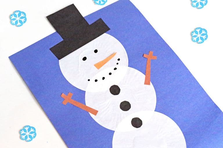 paper snowman craft
