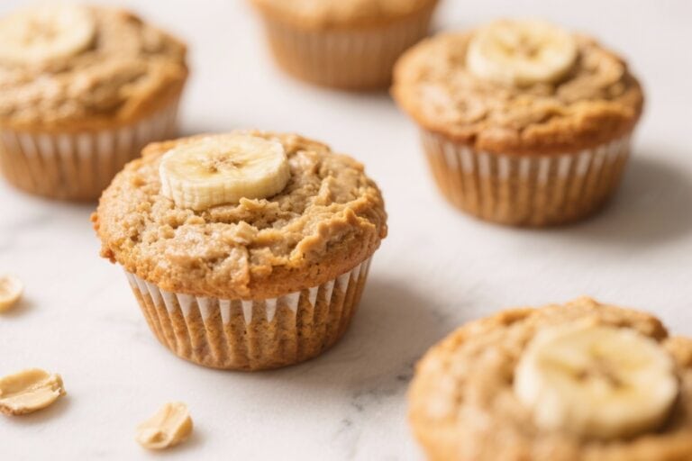 Banana Peanut Butter Protein Muffins