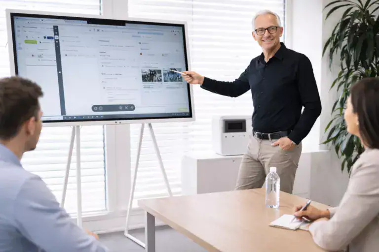 Mtiarbeiter Bewerber Digital gibt Schulung