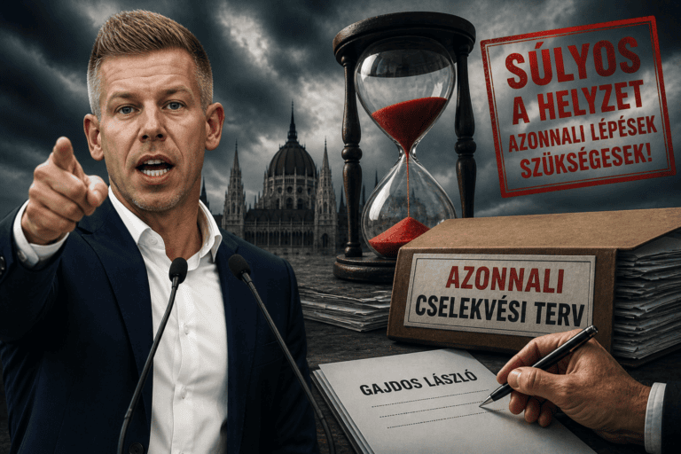 sürgős politikai döntéshozatal és nyomásgyakorlás vizuális ábrázolása