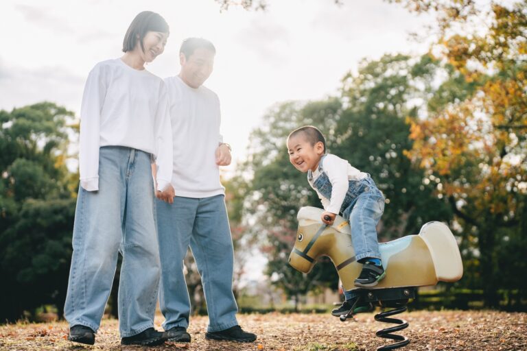 家族写真レポート / 東京・公園での3歳バースデー