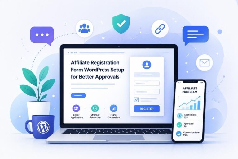 affiliate registration form wordpress