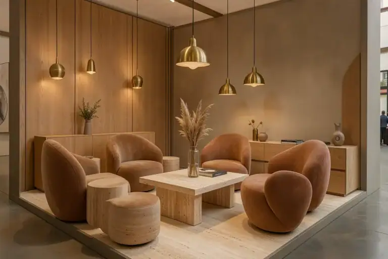 Kuratierter Messestand mit skulpturalen Möbeln auf der Maison & Objet Paris 2026