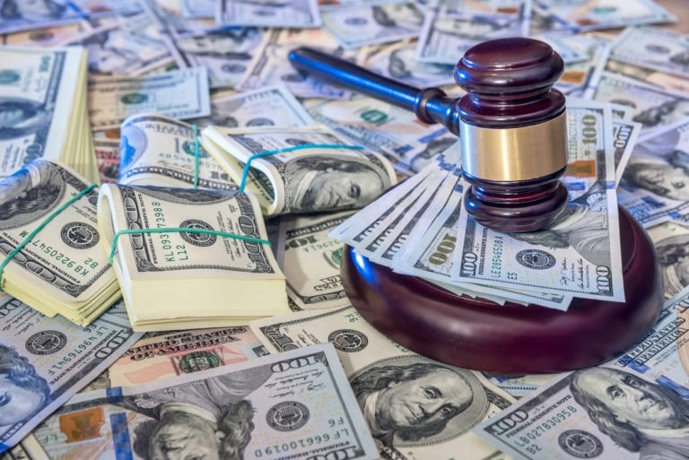 Seized currency and assets representing a federal asset forfeiture case in San Diego.