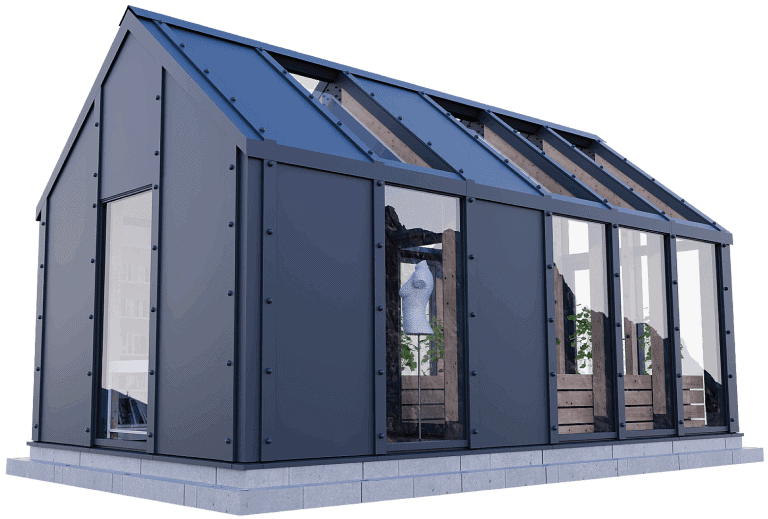 CH 6x3 Studio with Greenhouse maja