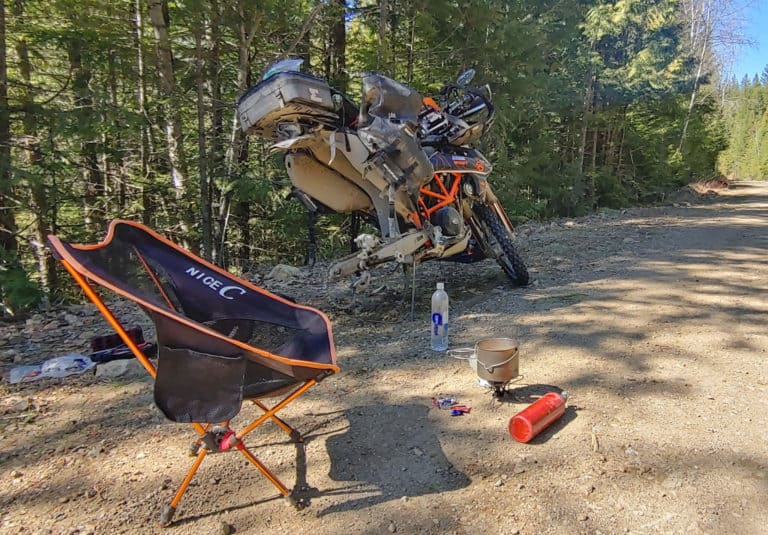 motorcycle repair on the side of the road