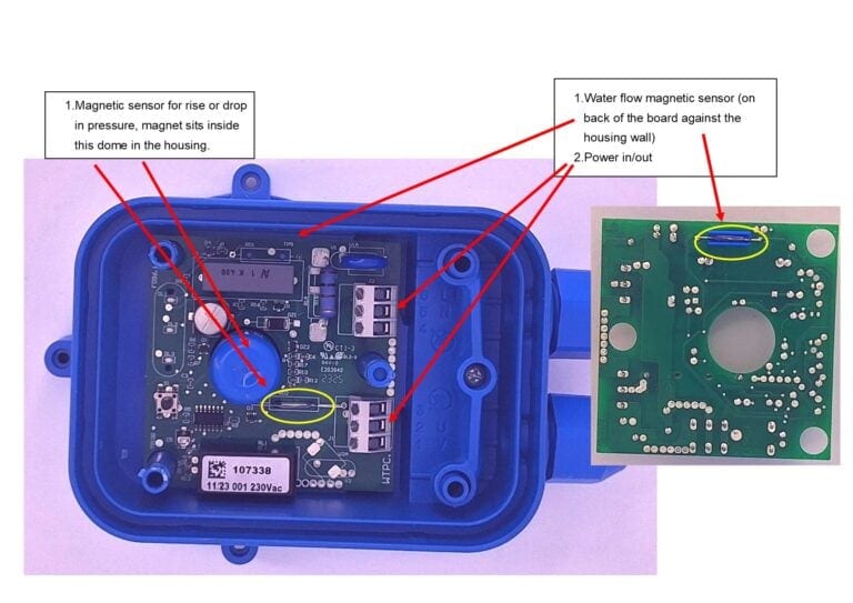 Internal electronics of a Presscontrol pump controller
