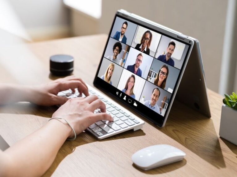 Person on Zoom Webinar